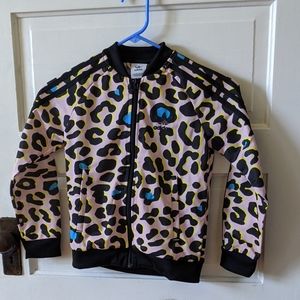 Adidas leopard print track jacket and leggings